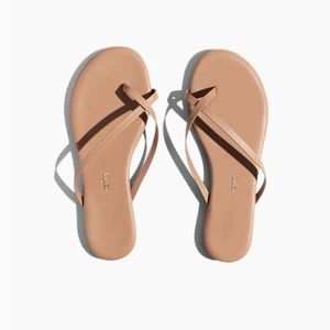 TKEES Nude Tan Strappy Leather Sandals